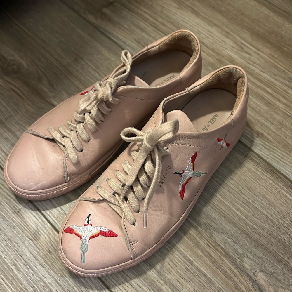 Axel Arigato 90 Bird Embroidery Sneakers Pale Pink Eu 39 / US 8.5